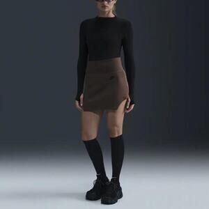 Nike Brown Mini Skirt with Subtle Logo